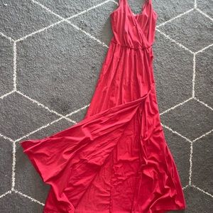 Red Strapy Maxi Dress